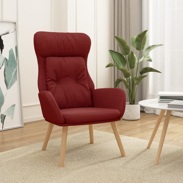 Relaxfauteuil stof wijnrood