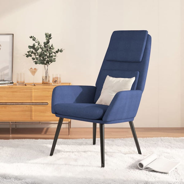 Relaxfauteuil stof blauw